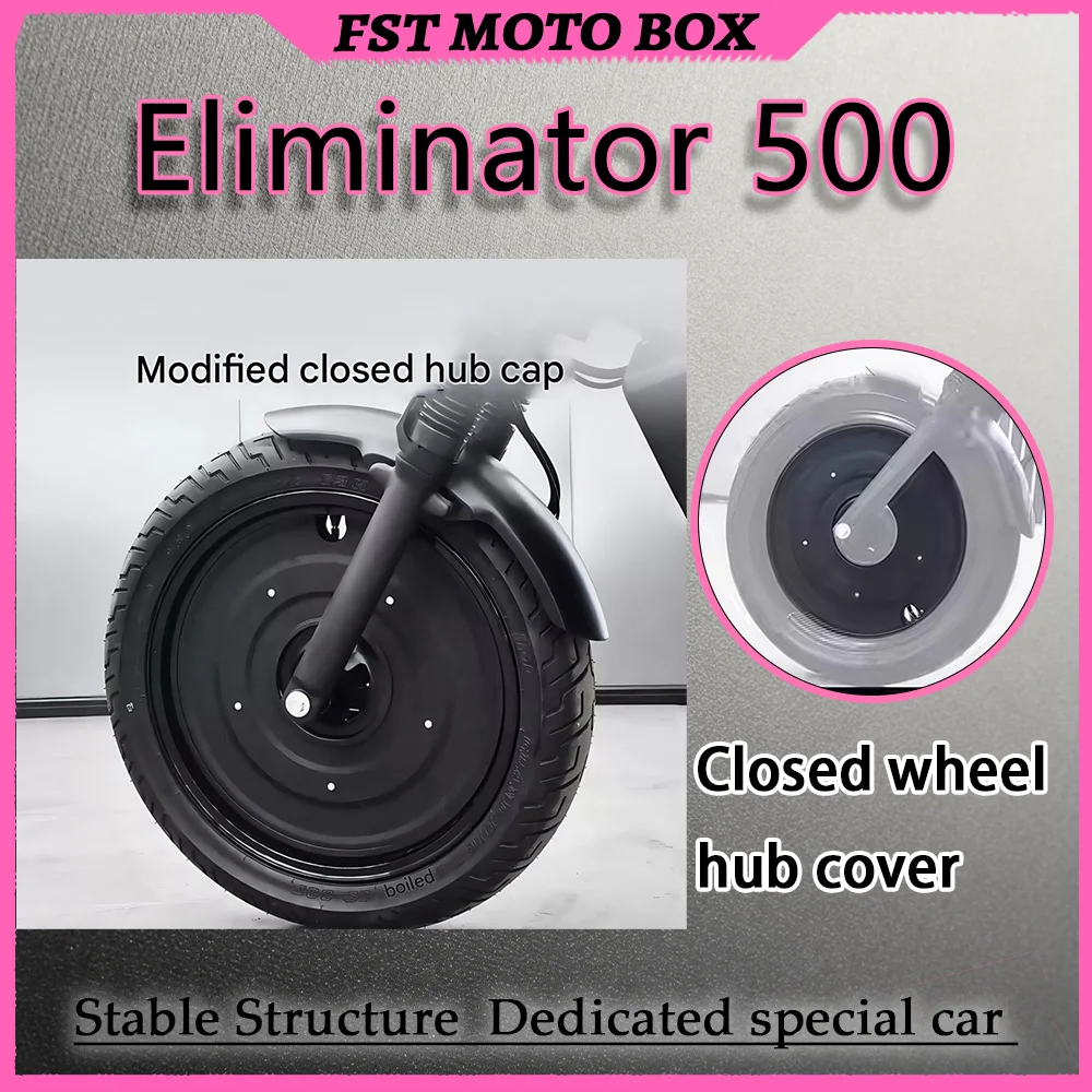 FOR Black Warrior Motorcycle Wheel Hub Cover Set Full Metal Shield for Eliminator 500 Front & Rear Wheel Protection