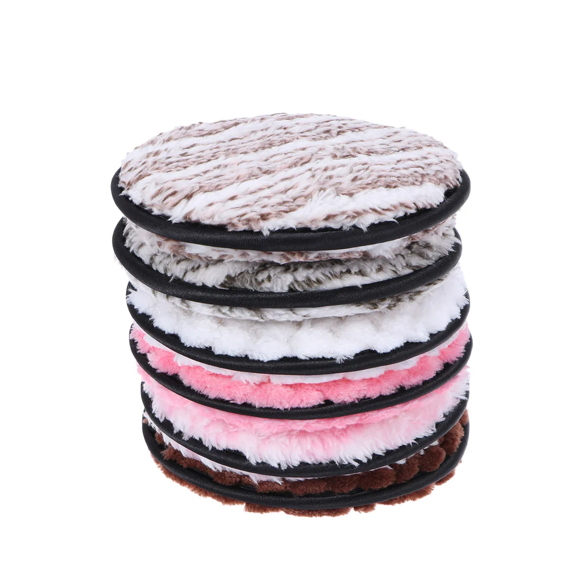 

6pcs Powder Puff Soft Makeup Remover Practical Cleaning Washable Reusable Deluxe Pads Safe For Most Skin Types
