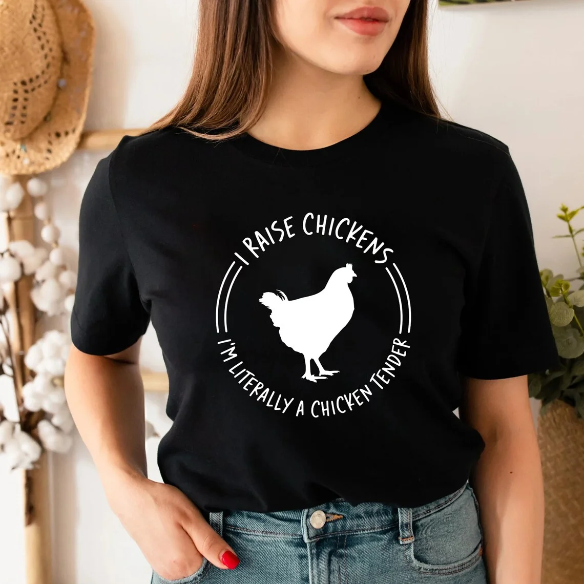 재미있는 치킨 셔츠, 치킨 걸 셔츠, 치킨 맘 셔츠, 팜 걸 셔츠, 팜 패밀리 셔츠, 치킨 티셔츠 통기성 탑