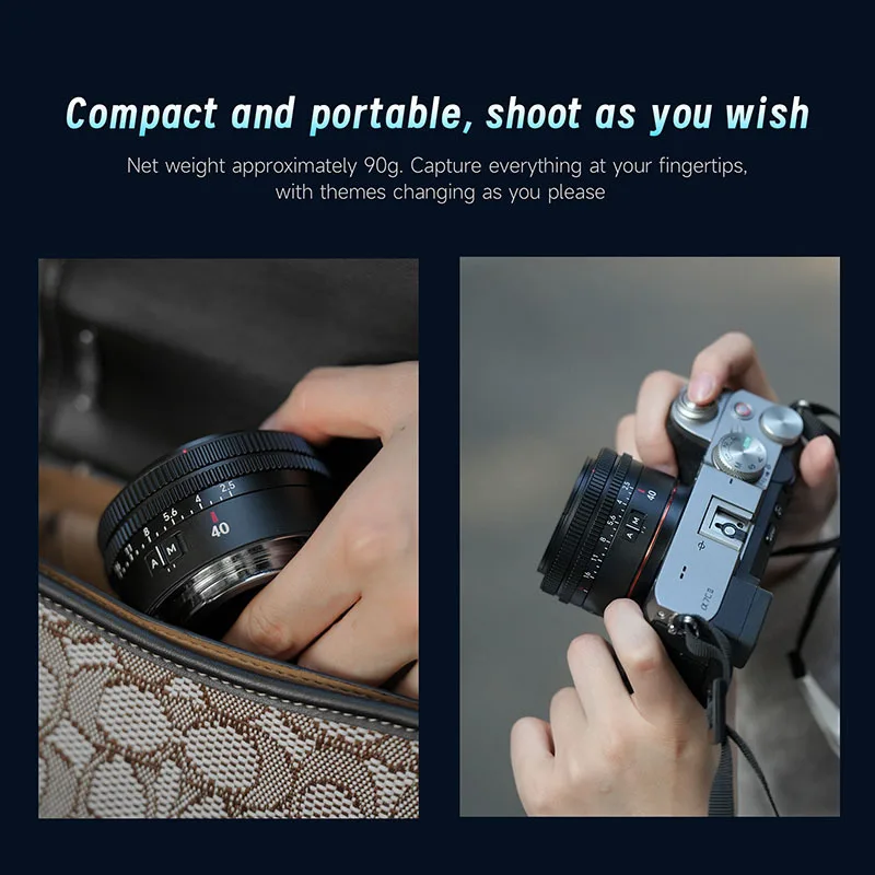7artisans AF 40mm F2.5 Auto Focus Full Frame Large Aperture Prime Camera Lens For Sony E Sony A6700 A7 V A7C II ZV-E1 Mount