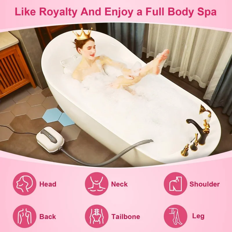 

Household Anti-slip Bathmat with Whirlpool Massage, SPA Hydrotherapy & Bathtub Air Bubble Full-body Massage Machine