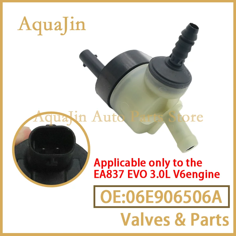 06E906506A Fuel Breather Vapor Evap Purge Valve For Audi A3 A4 S4 Quattro A5 S5 8T A6 A8 Q7 2013~2016 2014 2015 3.0L Gas Auto OE