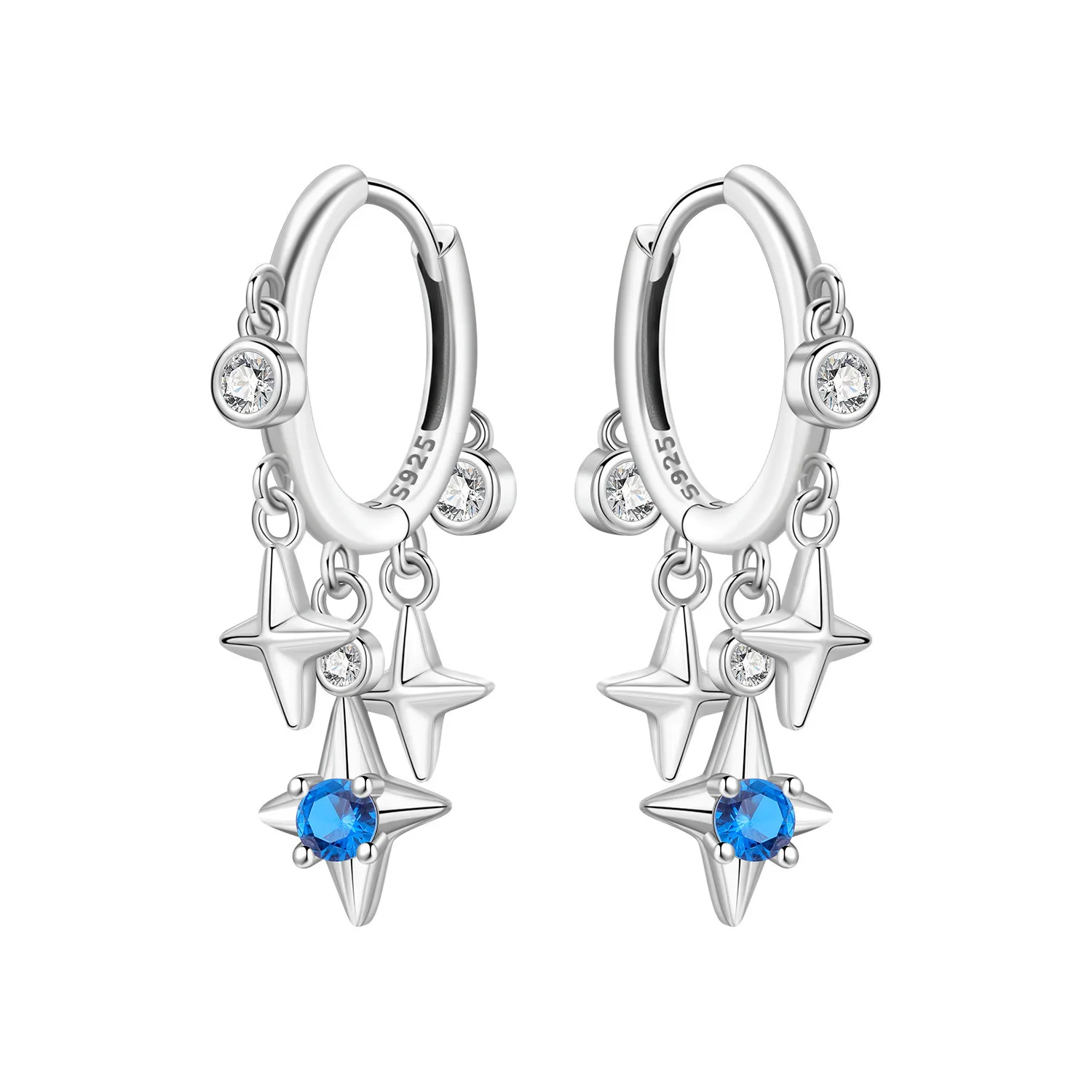 PANPOKI 925 Sterling Silber Bunte Liebe Satellit Tropfen Ohrringe Frauen Ohrringe Charme Mode Vielseitig Party Schmuck Geschenke