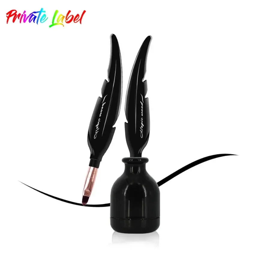 Private Label Long Lasting Black Eyeliner Cream Waterproof Anti-sweat Non-smudged Non-fading Natural Smooth Eyebrow Gel Cream