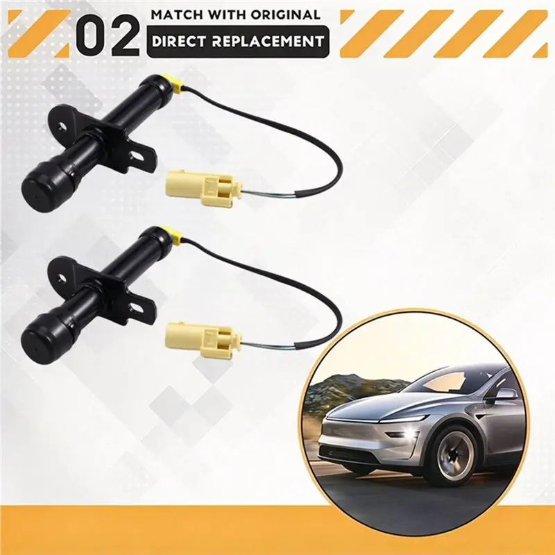 AB96-Front Active Bonnet Hood Actuator Hinge Sensor 2PCS S930382813 Pedestrian Protection For Tesla Model Y S 2021-2024