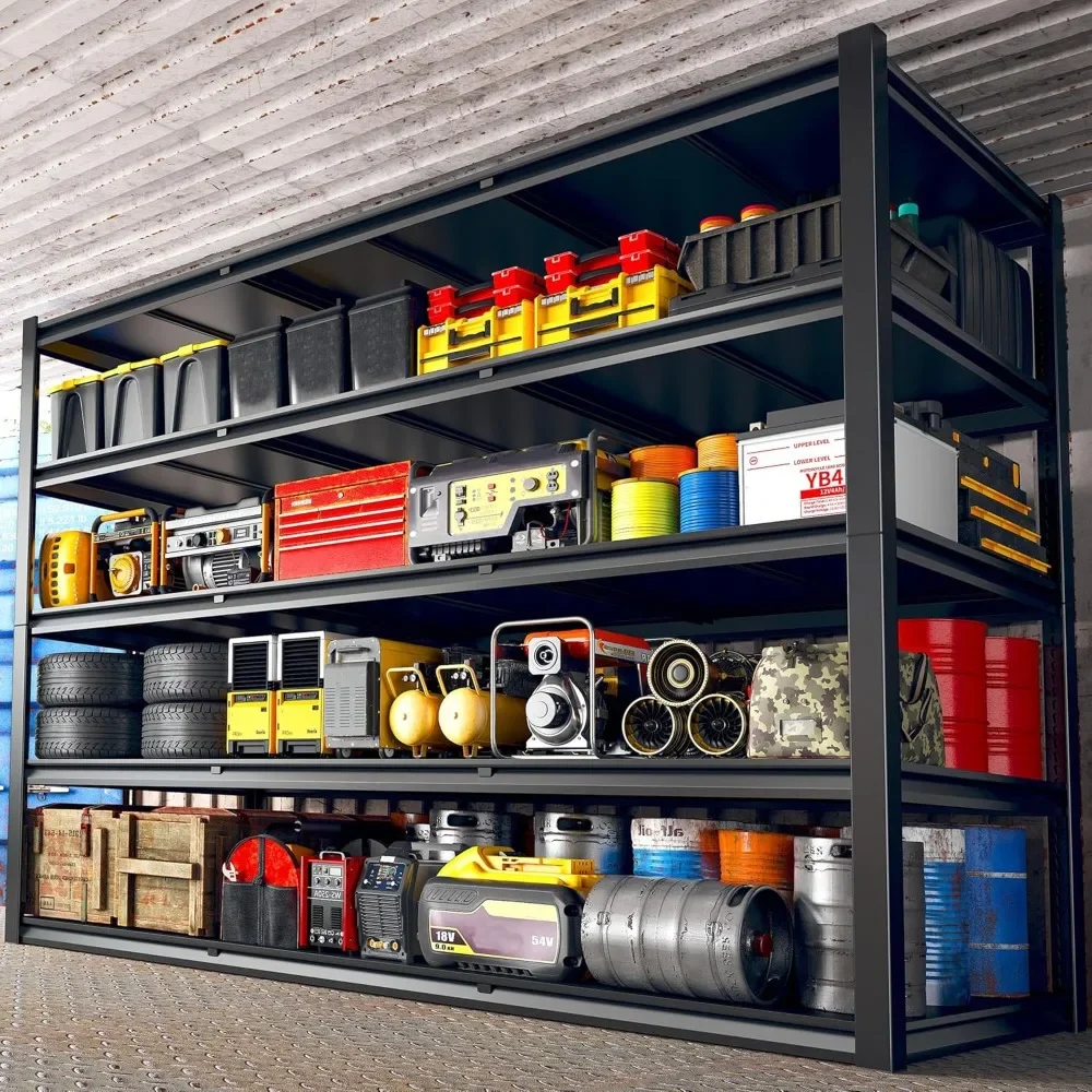 Garage Shelving 3000LBS Heavy Duty Storage Shelves, Adjustable 5 Tier Metal Shelves for Storage Rack Industrial Shelf