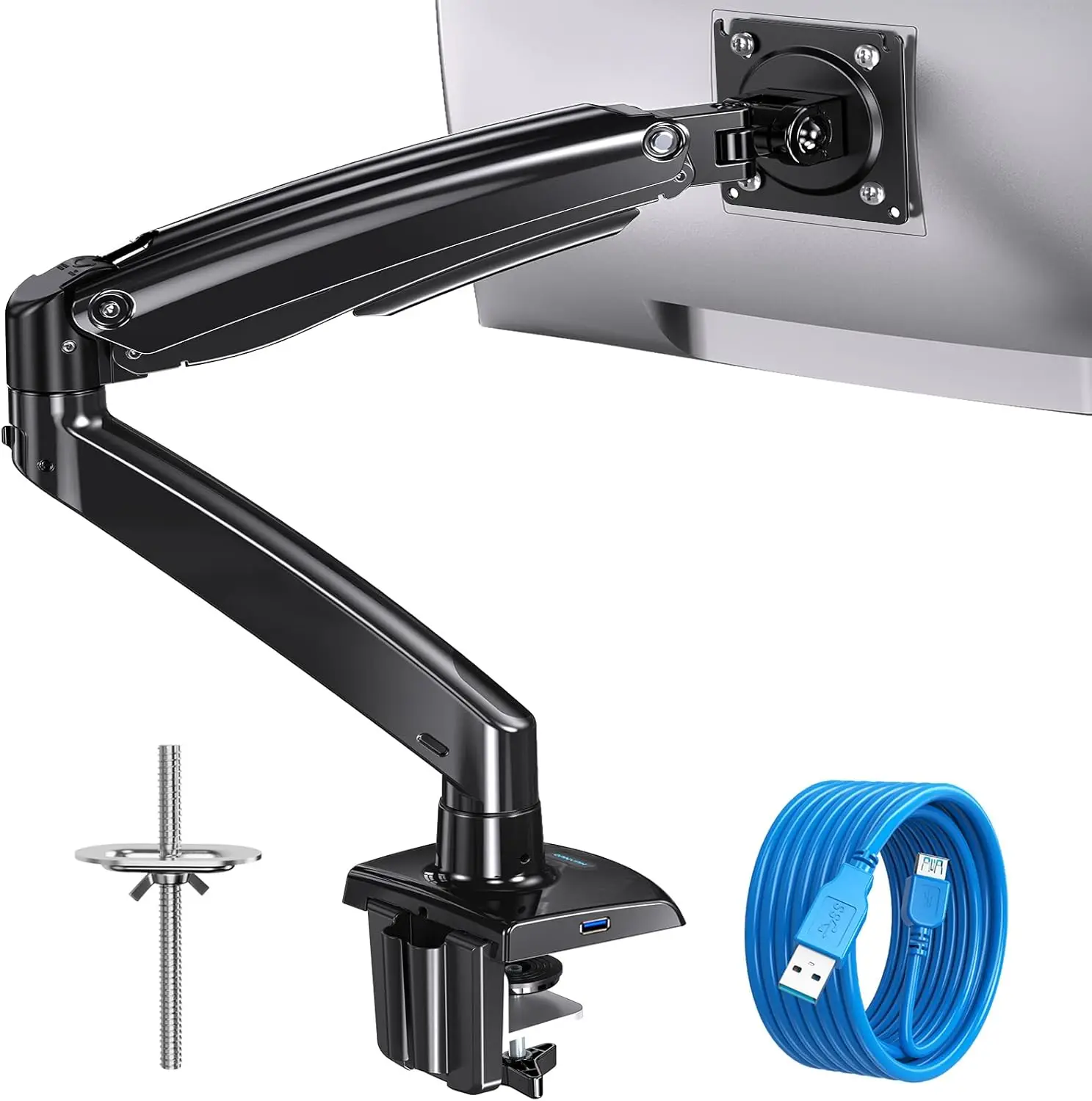 Heavy Duty Monitor Arm for 49-Inch Ultrawide/Curved Screens, Full Motion, Holds 26.4lbs
