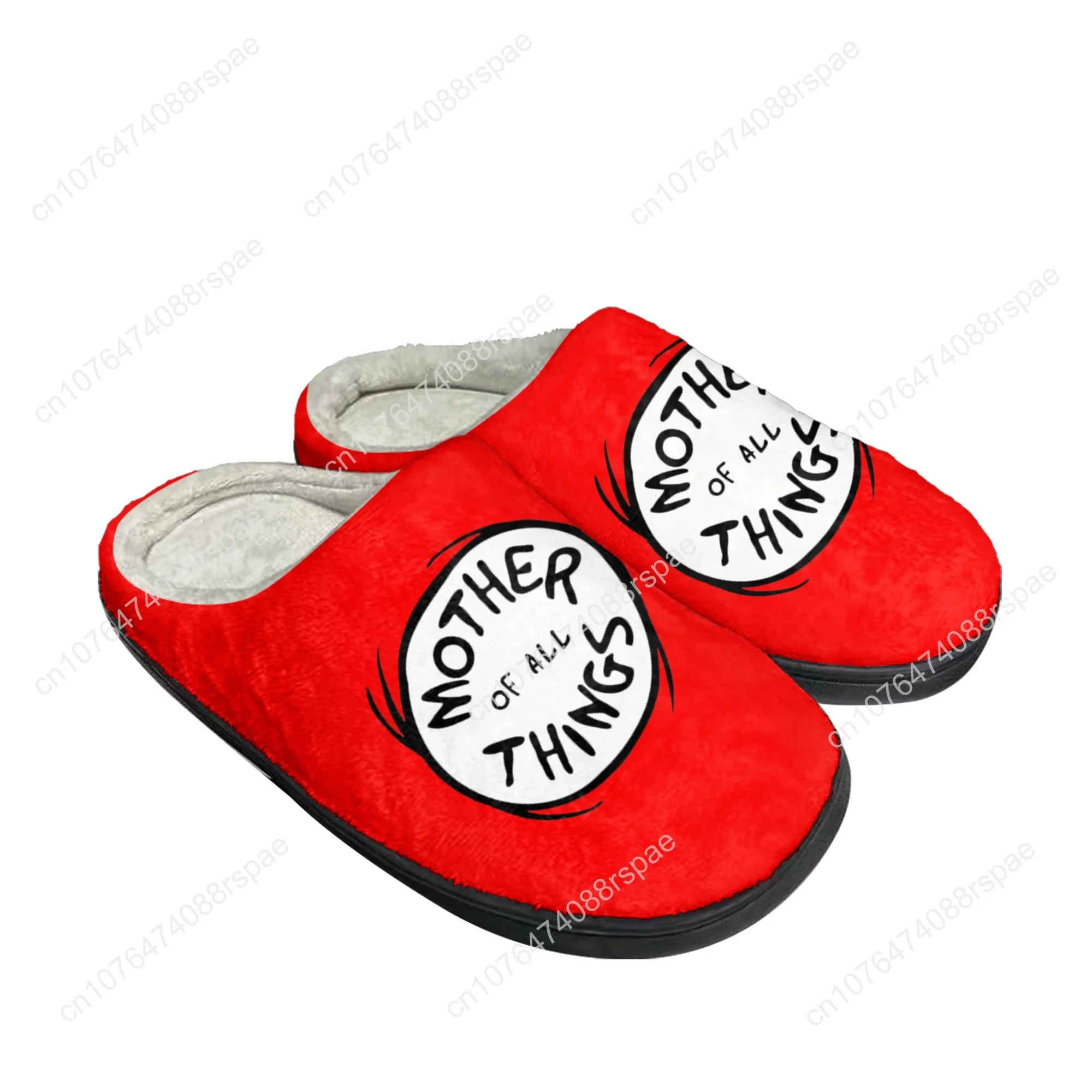 Madre All Thing Red Thing 1 2 pantofole personalizzate in cotone per la casa sandali da donna da uomo peluche Casual tenere in caldo scarpe pantofola termica