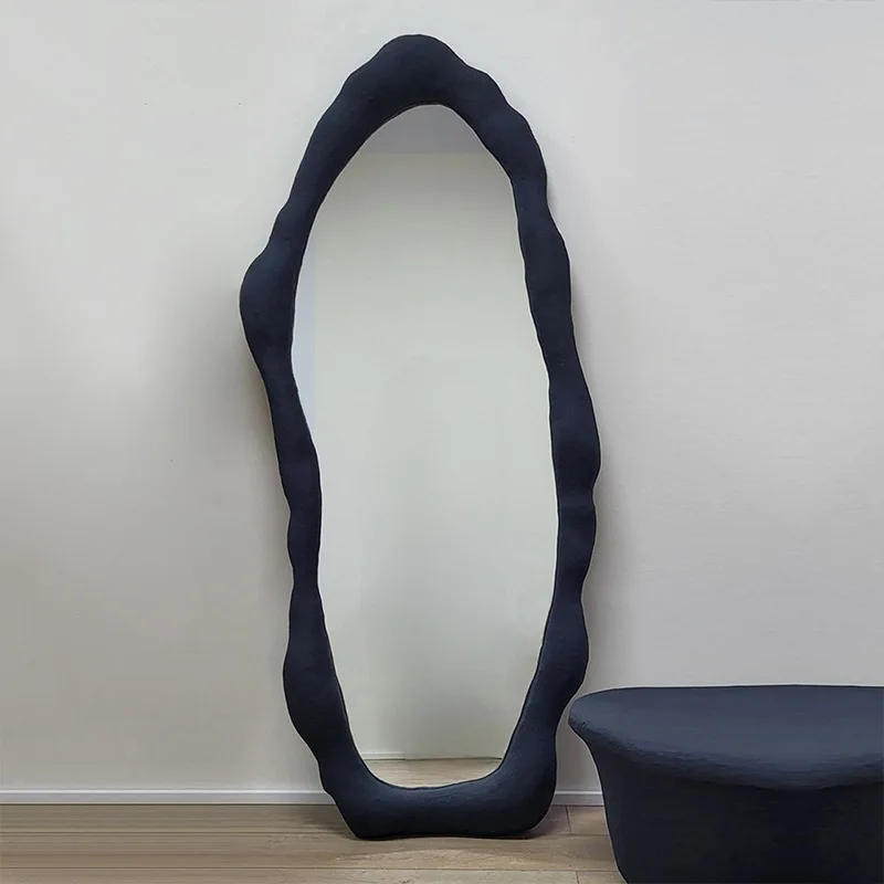 Full-length mirror, special-shaped clouds falling to the ground, irregular dressing, household fitting mirror