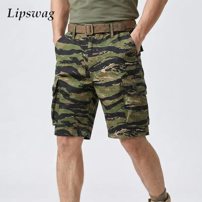 Spring Summer Outdoor Casual Mens Shorts Fashion Camouflage Printing Shorts Men Daily Leisure Quick-dry Breathable Shorts