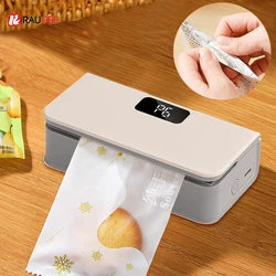 Heat Bag Sealer Machine Portable Plastic Bags Sealing USB 6 Gear Handheld Food Package Bags Sealer Kitchen Thermal Sealer