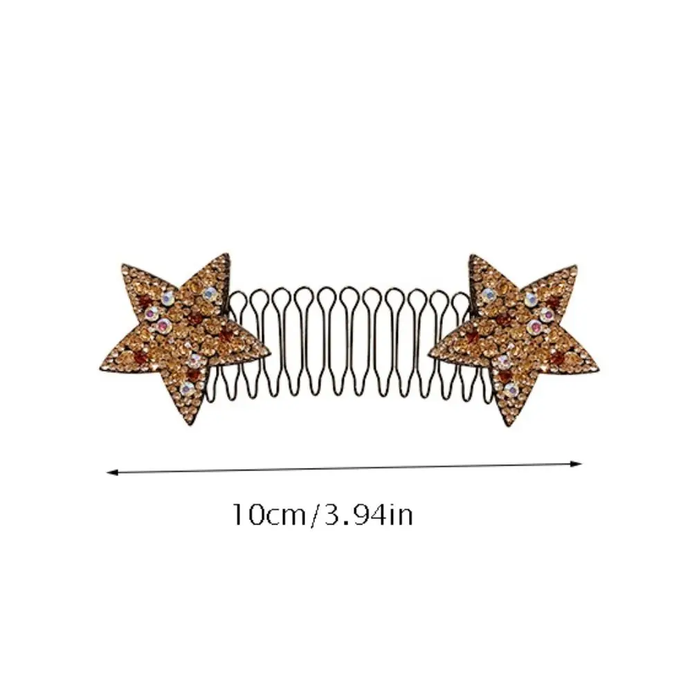 Rhinestone U Shape Hair Styling Comb Sweet Butterfly Bow Invisible Extra Hair Holder Teeth Headwear Fixed Combs Children