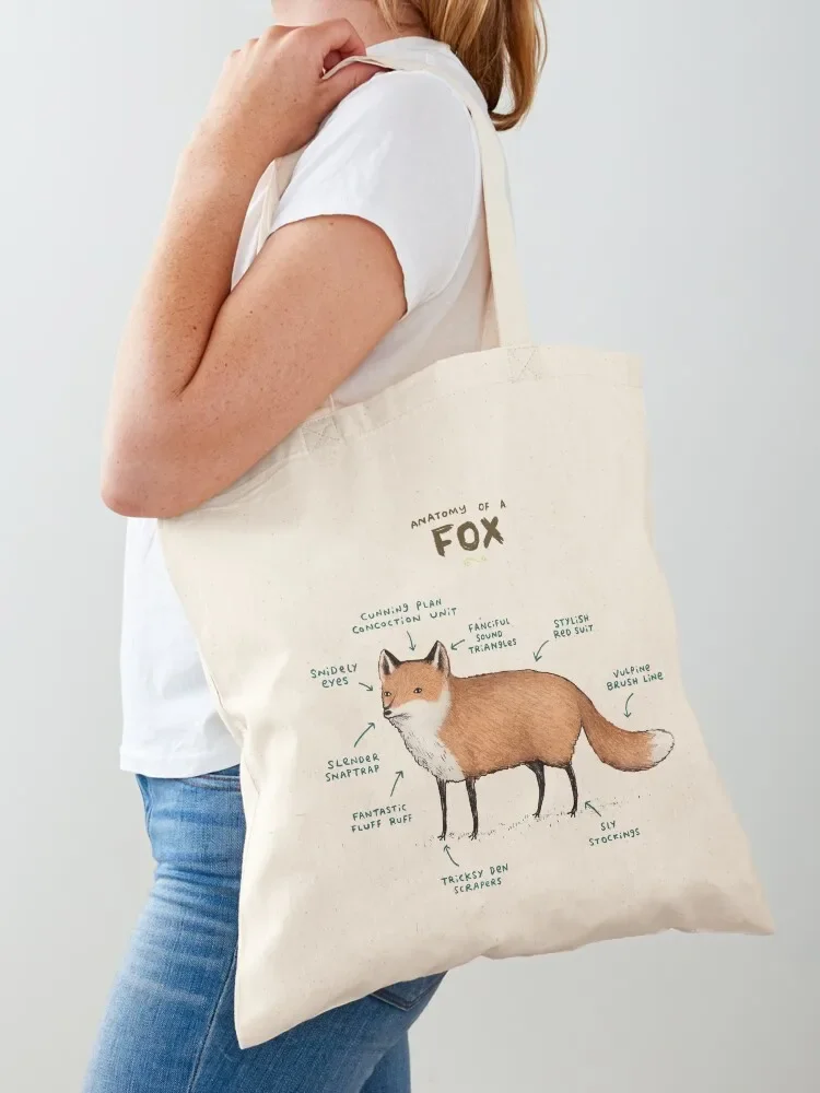 Anatomy of a Fox Tote Bag Lady bags reusable shopping bag tote bag screen