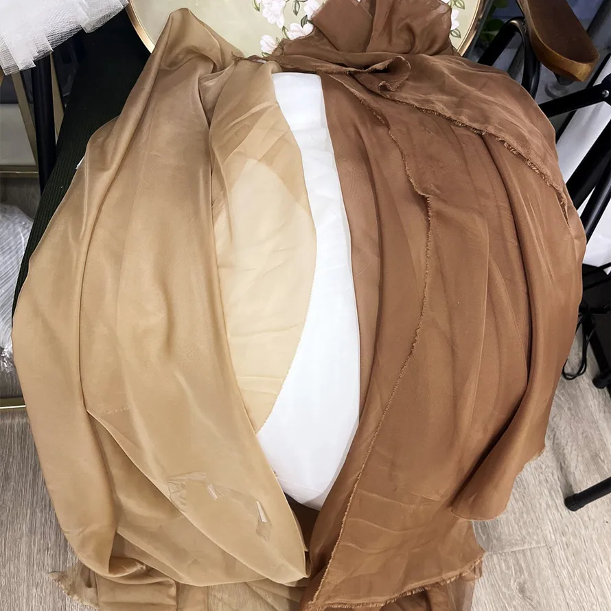 Lightweight Gauze Ceiling Handmade DIY Brown Apricot Khaki Translucent Matte Fabric Fabric