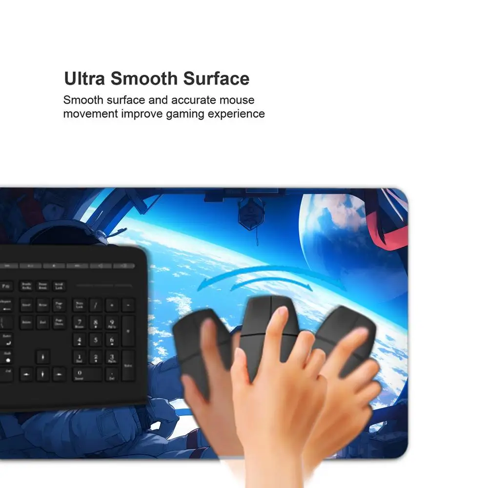 Astronaut Printing Black Pattern Keyboard Mat Rubber Non-slip Mousepad Pc Gaming Accessories Mouse Pad Office Carpet XL Mausepad