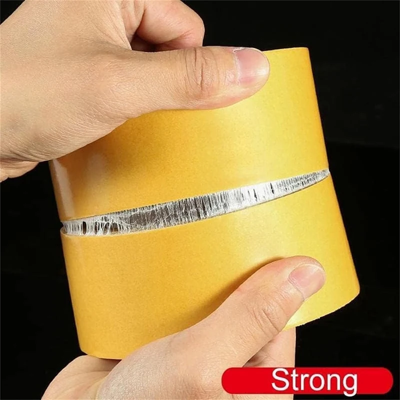 4PCS Double Side Tape Set 2 Sided Thin Self Adhesive Tape High Tack, Universal Clear Double Sided Tape Fabric Tape Set 4Cmx20m