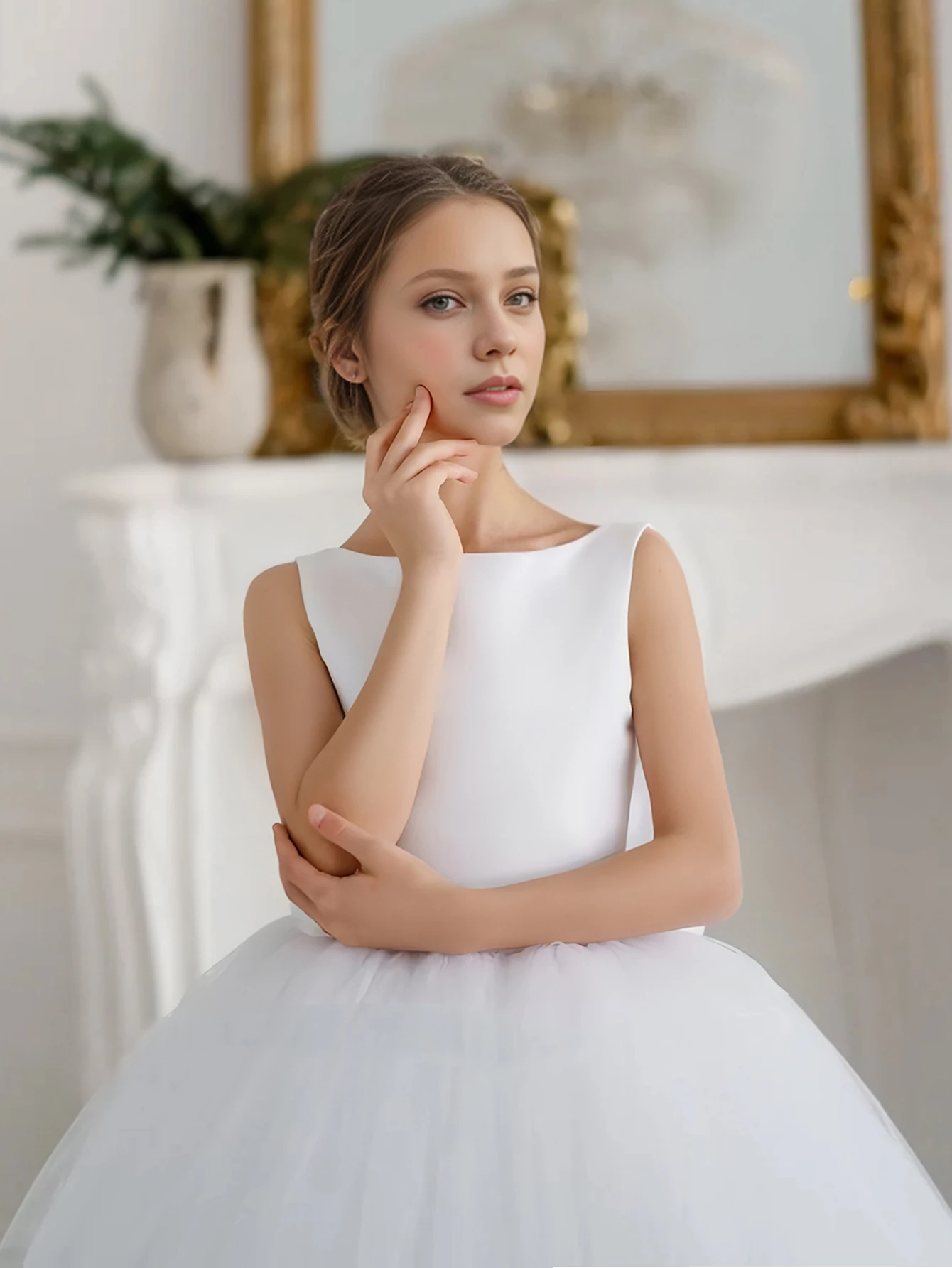 Flower Girl Dresses Wedding Kids Formal Tulle Birthday Party Elegant Princess Night Dress for Girls Fancy Dancing Clothing