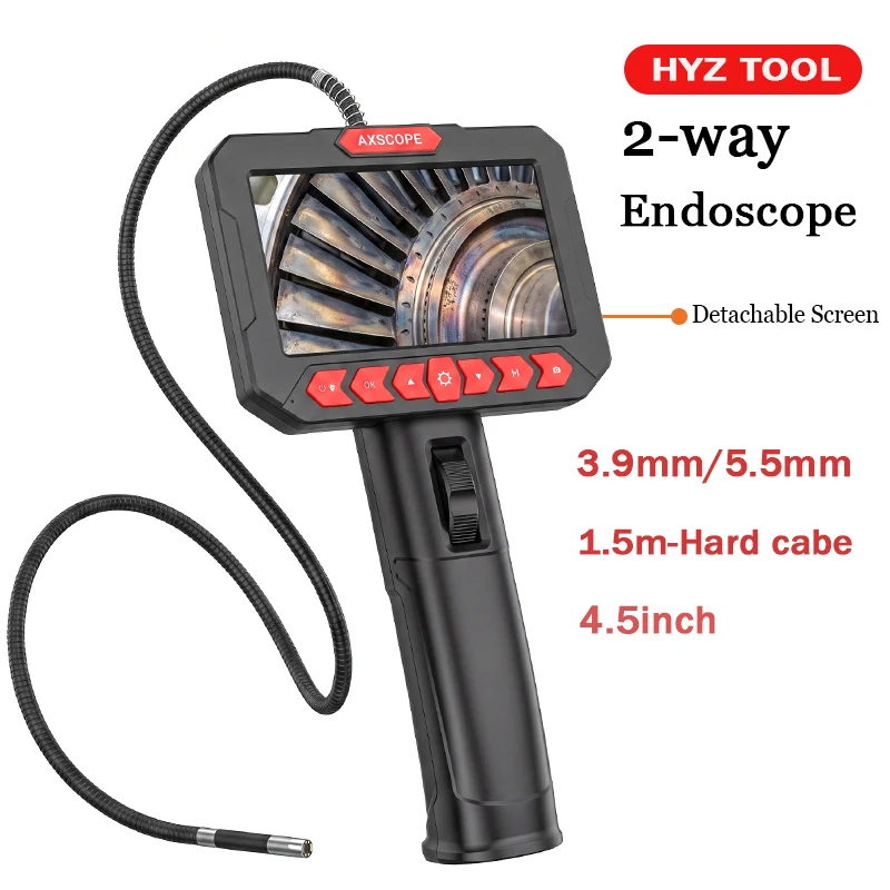 5.5mm Two-Way Rotary 360 °Articulated Borescope Inspect Camera 4.5Inch For Automotive Repair Plumbing Inspection