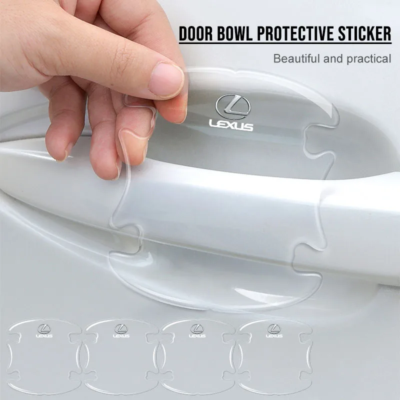

Car Sticker 4PCS Transparent Car Door Anti-collision Protector Bumper Strip Sticker For Lexus NX IS 250 RX GS UX RX300 RX350 CT2
