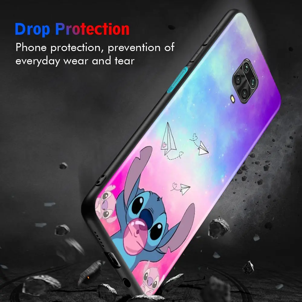 Cartoon Bling Rainbow Stitch For Xiaomi Redmi Note 13 12 11 9 8 10 Pro Max 9T 9S 10Lite Case for REDMI 9 8 9C 9A 8A Cover