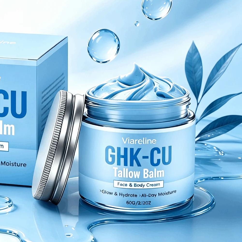 GHK-CU Copper Peptide Moisturizing Cream 72H Hydrating Non-Greasy Strengthen Skin Barrier Anti-Aging Anti-Wrinkle Facial Lotion