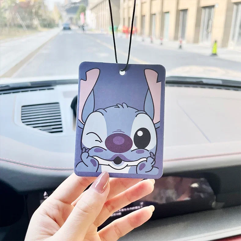 Disney Anime Stitch Cute Look Automobile Air Diffuser Tablets Car Freshener Perfume Cartoon Shape Precise Texture Ornaments Gift