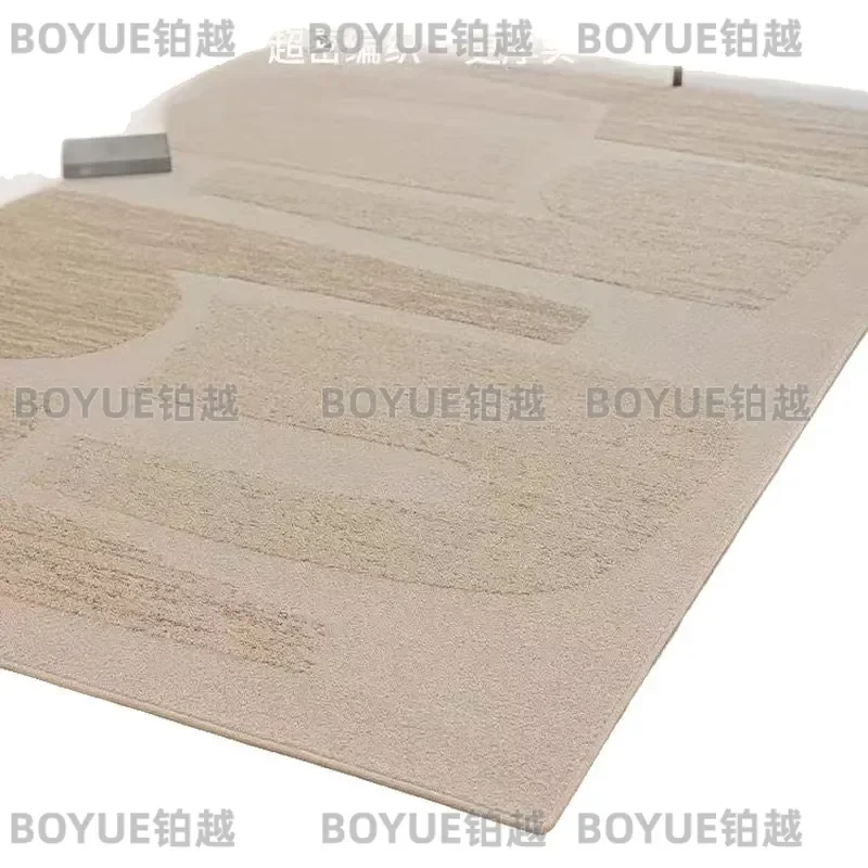 Luxury Cream Style Diatom Silk Carpet Waterproof Washable Large Area Living Room Rug Soft Non Slip Full Floor Mat Home Decor
