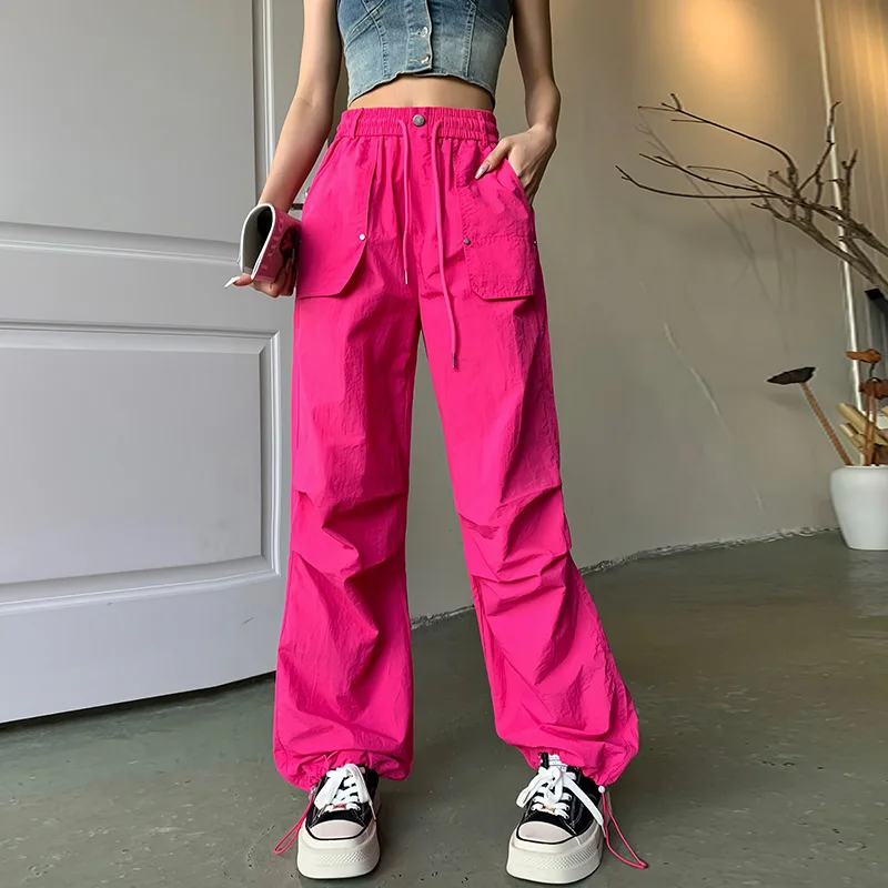 Drawstring Day Silk Bamboo Festival Ice Oxygen Cotton Wash Overalls Women's Summer New Loose Bunched Feet Casual Pants