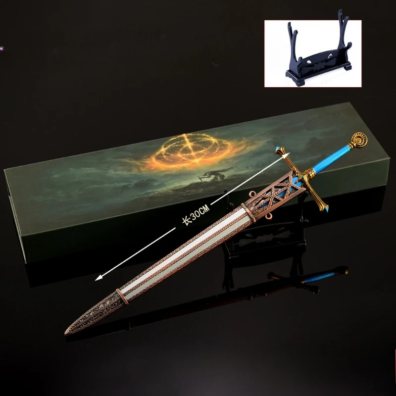 30 cm/11.81in Eldenn Game Perifere Wapen Model Calia Ridder Zwaard Geschenkdoos Editie Metalen Ambachten Desktop Display speelgoed Collectie