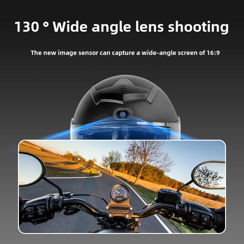 Full-face Motorcycle Helmet Quick Release Closure ABS Material Built-in Camera For DC Certified For Enabled