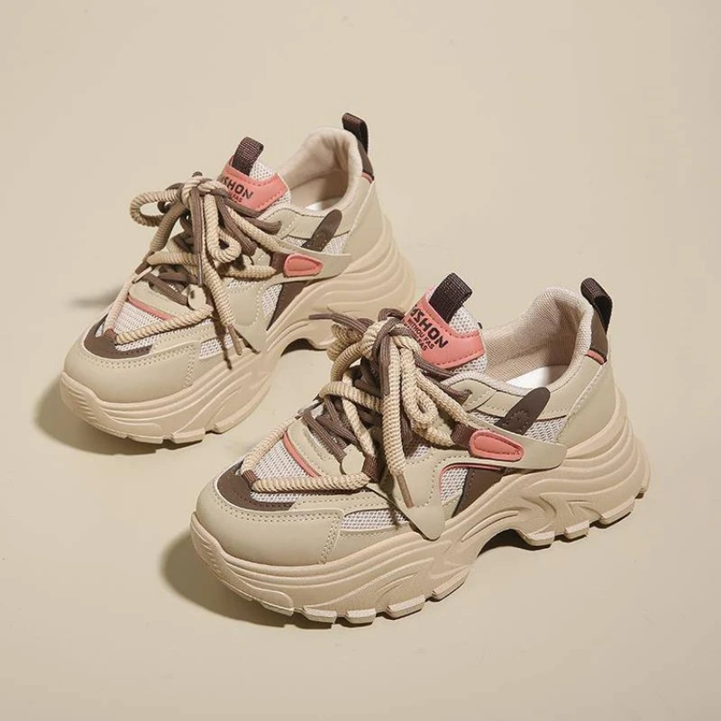 Chaussures de jogging légères et respirantes pour femmes, baskets à plateforme, résistantes à l'usure, chaussures décontractées, designer, printemps, 2025