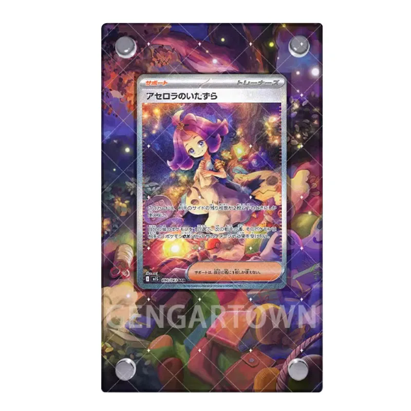 Pocket Monster Mew Venusaur Acerola Charizard Card Display Stand Anime Cartoon Game Collection Card Photo Frame Brick DIY Toy