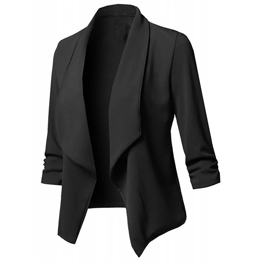 

Black Women Blazer 2022 Formal Blazers Lady Office Work Suit Jackets Coat Slim Black Women Blazer Femme Jackets Femme