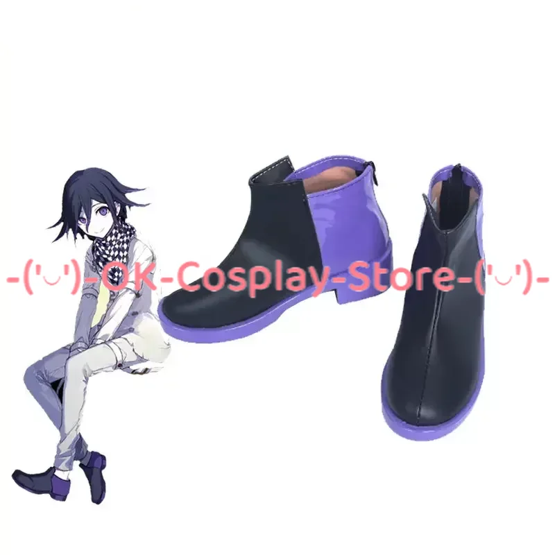 Ouma Kokichi Cosplay Shoes Halloween Carnival Boots Game Danganronpa V3 Cosplay Prop PU Leather Shoes Custom Made