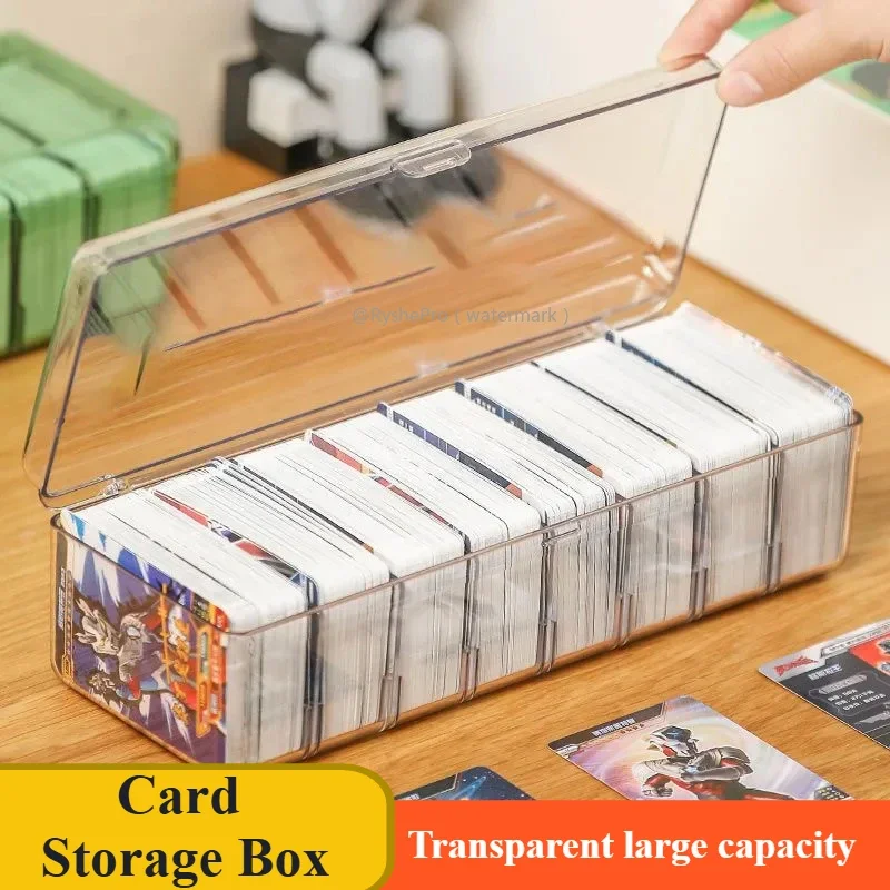 Acrylic Card Box for Trading Cards 700+ Cards Holder Clear Card Storage Boxes Fit for MTG Sport Cards Playing Game Card Case