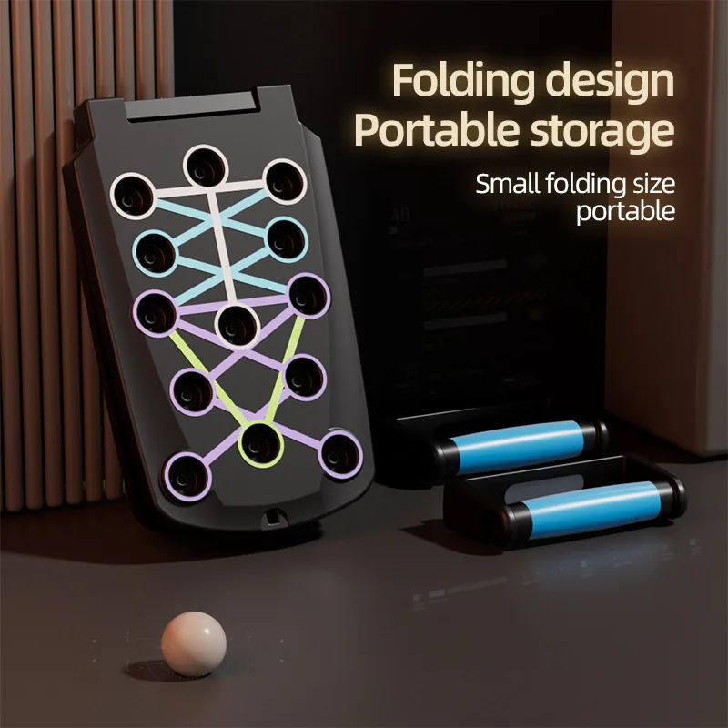 Portable Multi-Functional Push-Up Board, Trainer with Handle, Foldable Household Fitness Equipment for Both Men and Women gallery 2