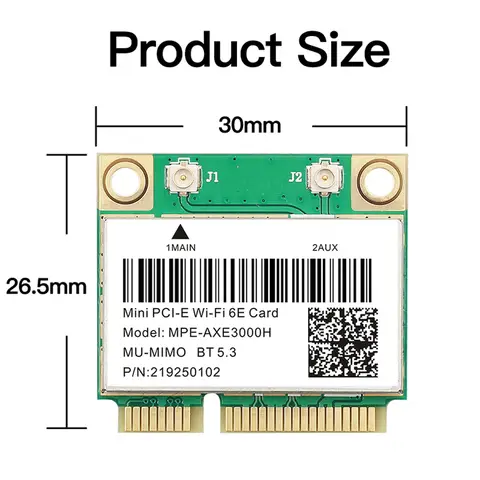 WiFi 6E AX210HMW Mini PCI-E Wifi Network Card Bluetooth 5.3 For AX210 Card 802.11AX Wireless Wi-Fi Adapter For Desktop Laptop