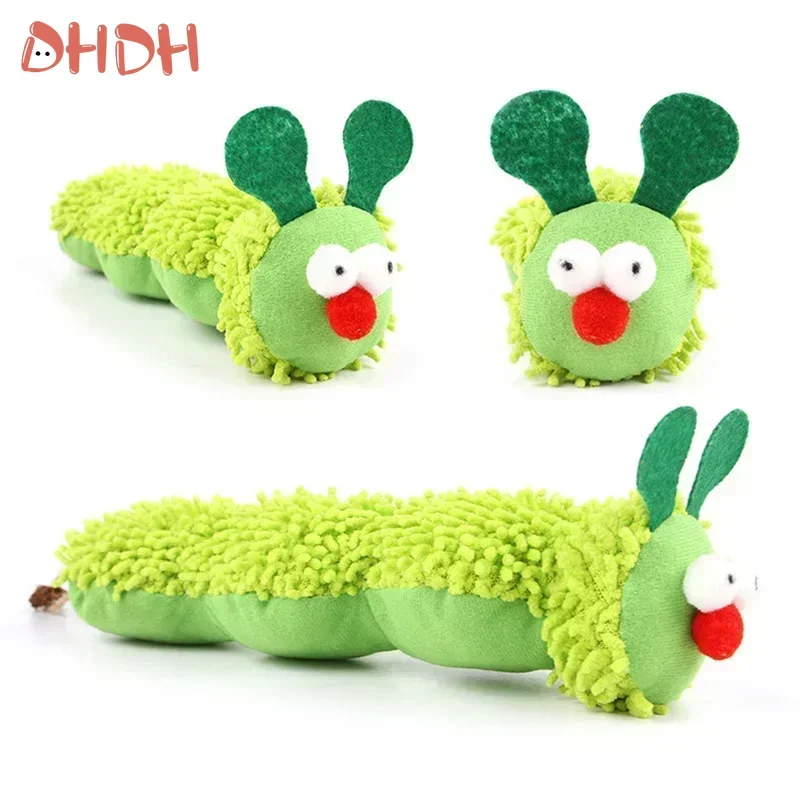 Pet Supplies Caterpillar Shaped Plush Cat Toy Contains Catnip Self Pleasure Boredom Relief Interactive Play Simulation Pillow