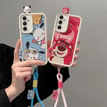 3D kryt s medvědem Kuromi pro Samsung Galaxy A06 A16 A07 A17 A36 A56 s popruhem a lanem, kreslený film Pochacco 8 nejlepší prodej kryt na telefon samsung mimco - №5