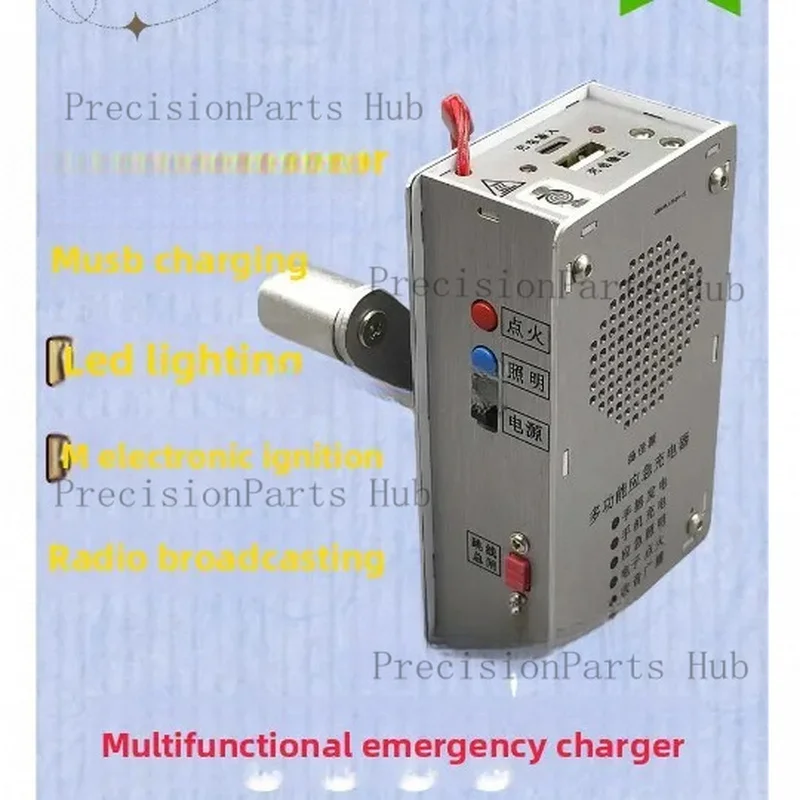 Hand Crank Generator Multifunctional Radio Igniter Flashlight USB Charging