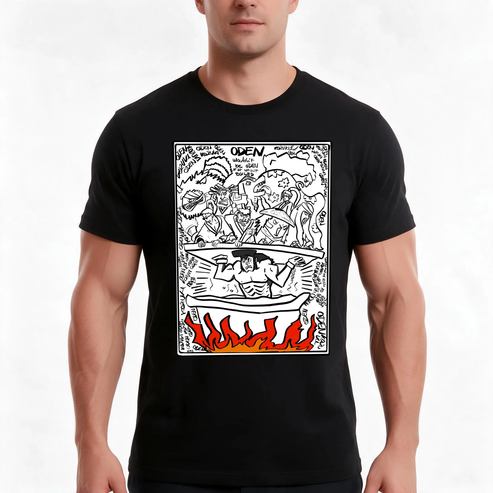 Kozuki Oden and the Seven Red Pods Oden wouldn't be oden if it wasn't boiled T-Shirt, Summer Casual Cotton Tee, Unisex Men Women