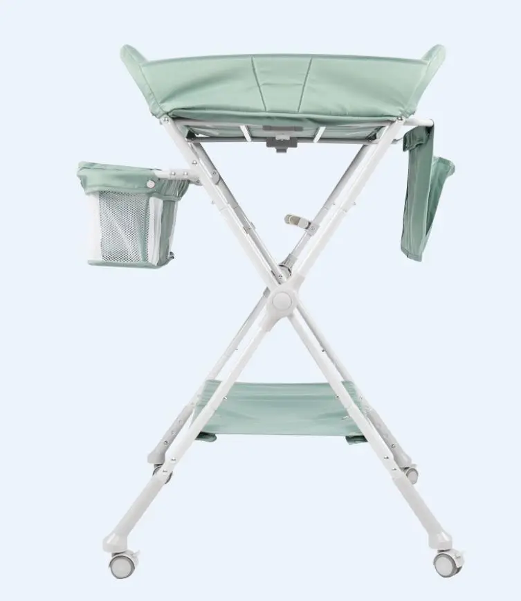 Factory Oem Foldable Baby Diaper Table With Wheels Cheap Folding Newborn Bayb Changing Table