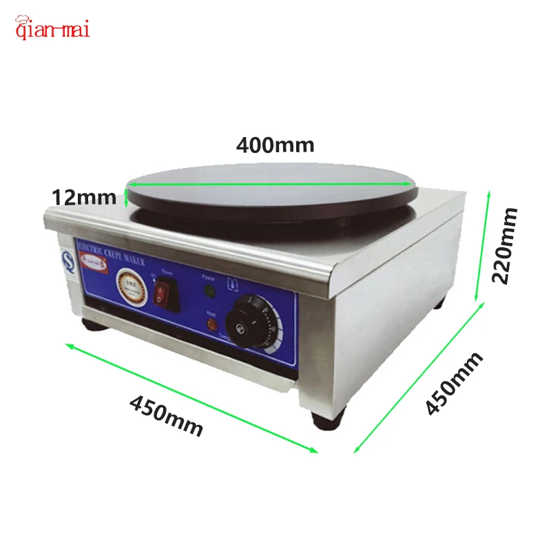 Commercial Electric Griddle Crepe Pancake Maker Multi-function Single-head Non-sticking Crepe Machine