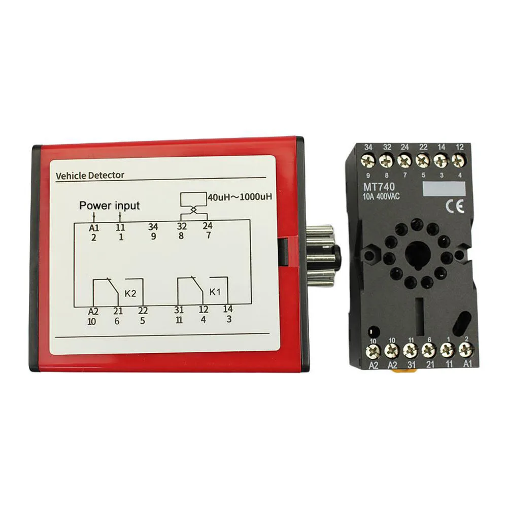 1PCS 240V Single-channel Gate Vehicle Loop Detector With Base For Gate Parking Entrance Stability Multifunctional Power Tool