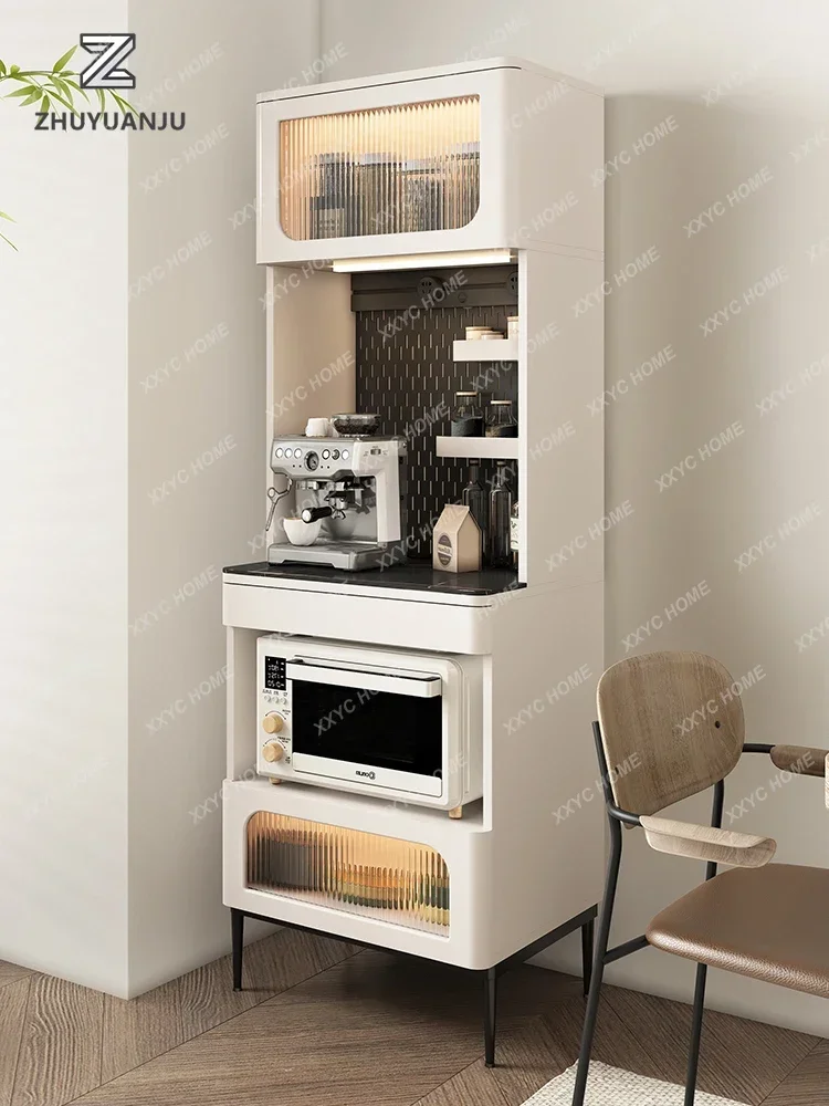 YY Wall-Side Ultra-Narrow Storage Tea Cabinet Living Room Storage Coffee Rack