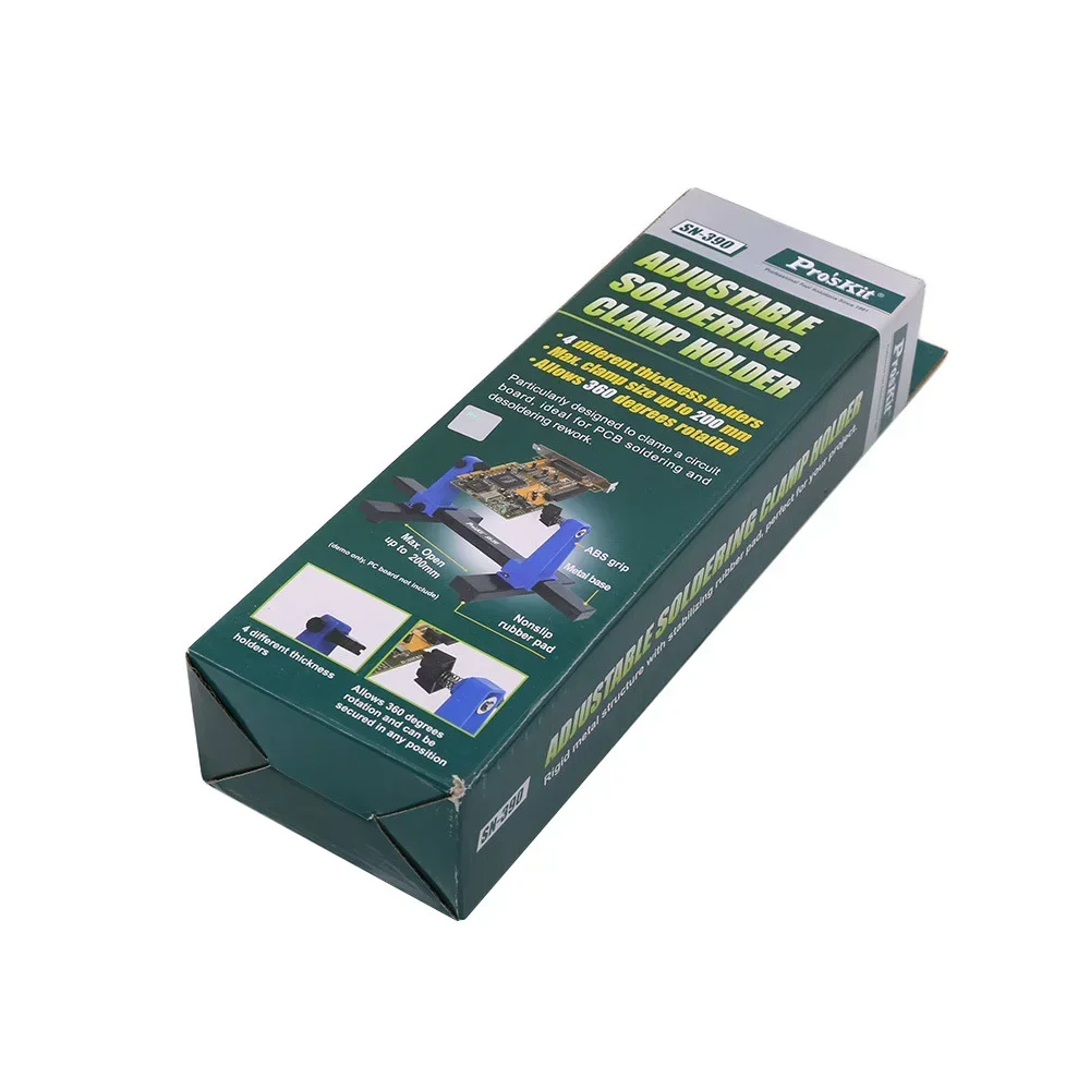 Abrazadera de soldadura ajustable, soporte de rotación de 360 grados, placa de circuito impreso, plantilla para reparación de PCB, SN-390
