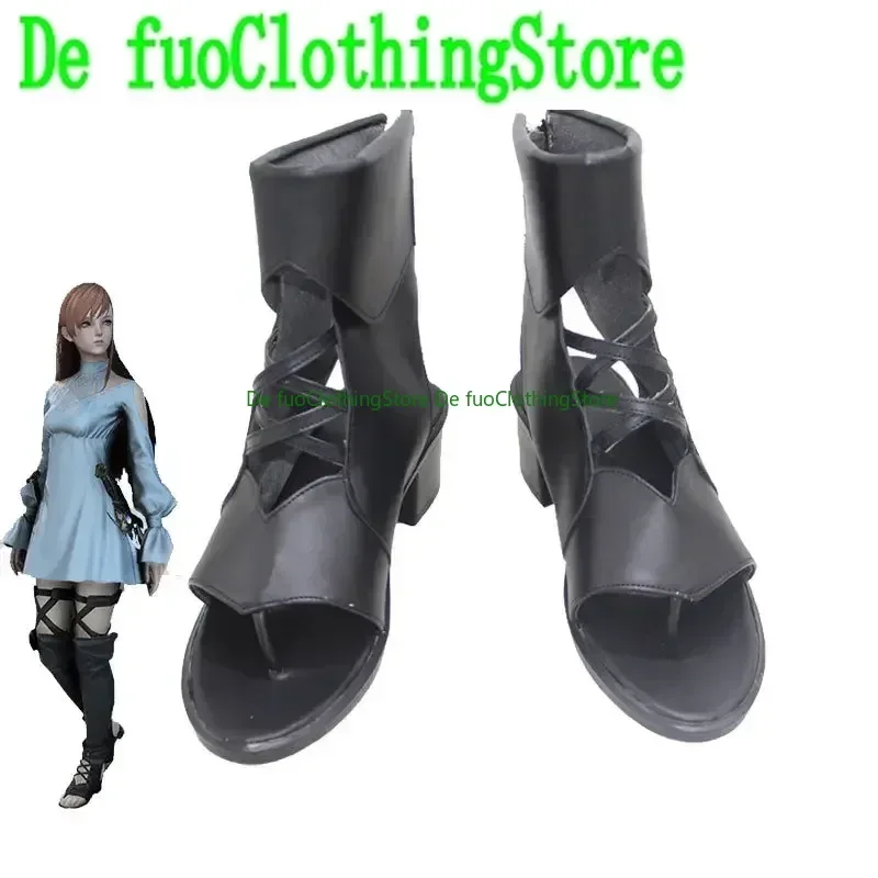FINAL FANTASY XIV Ryne Minfilia Cosplay Shoes Game FF14  Ryne Cosplay Prop PU Leather Shoes Halloween Boots Defuo Clothing Shoes