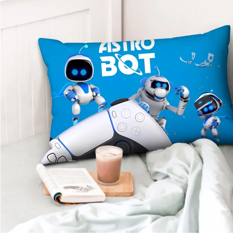 50x30cm Astro Bot Rectangle Pillowcases Anime Figures Pillow Covers Kawaii Pillow Cases Soft Bedroom Living Room Home Decor Gift