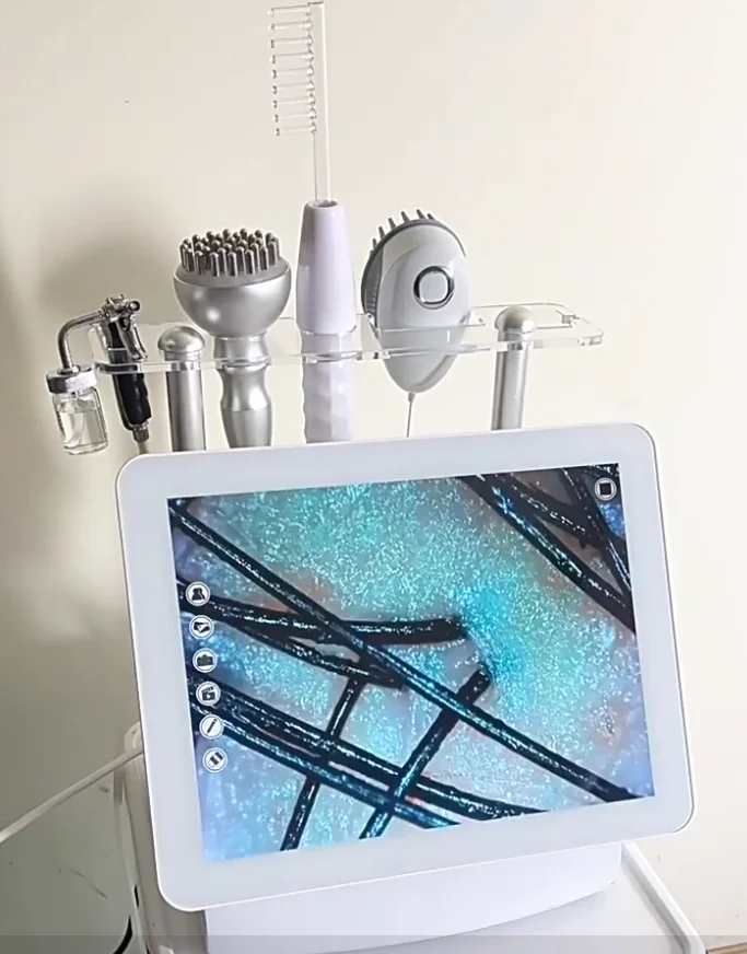 

5 в 1, высокочастотная щетка для массажа кожи головы, анализ волос, уход за кожей головы для продажи