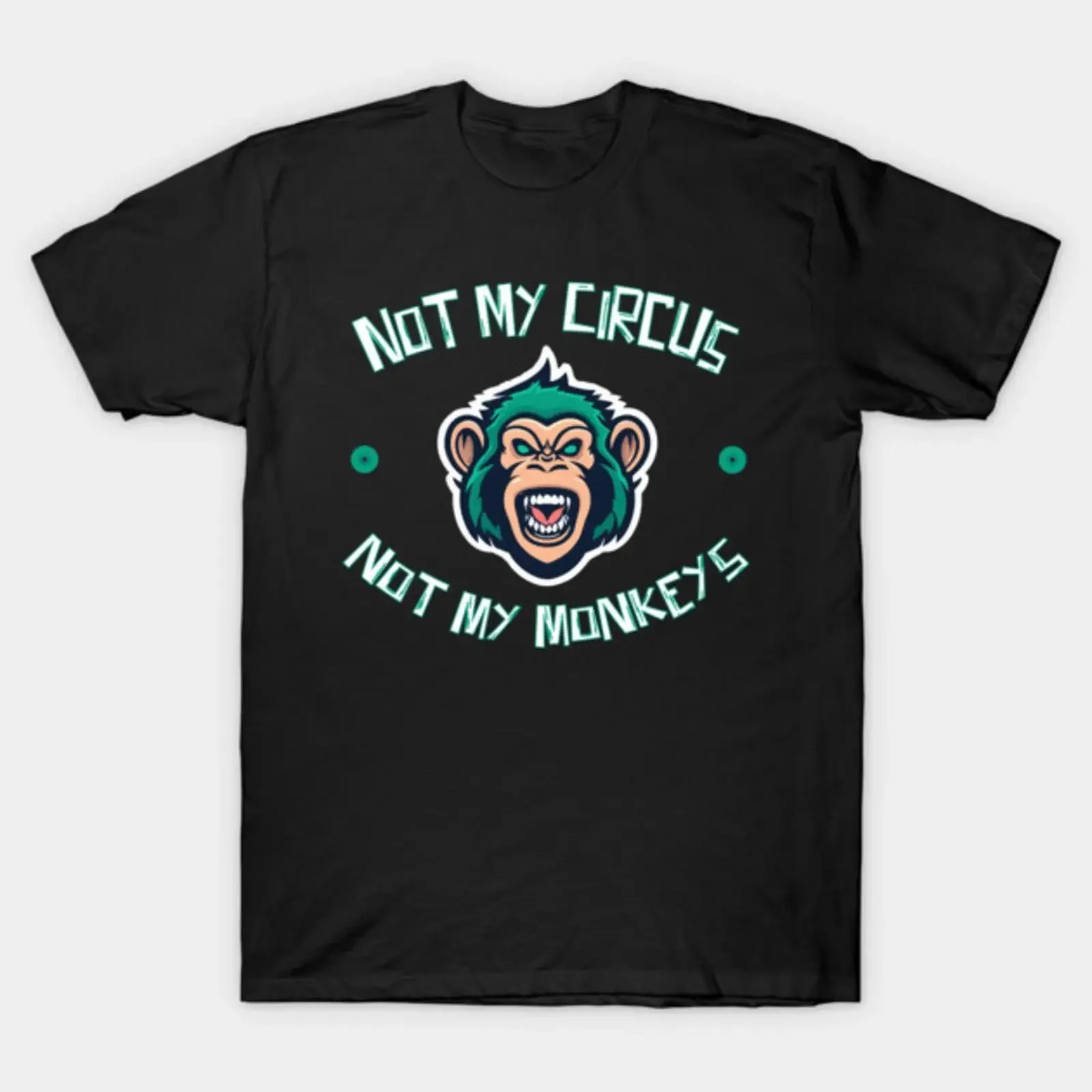 Not My Circus Monkeys T Shirt vintage Washed Unisex Comfortable Soft Top For Everyday Wear Versatile graphic streetwear homme